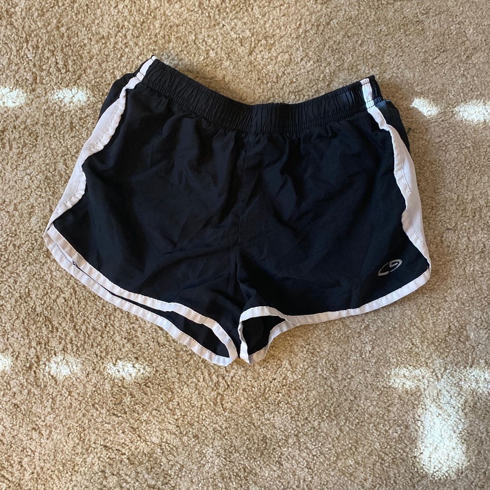 kids black champion shorts